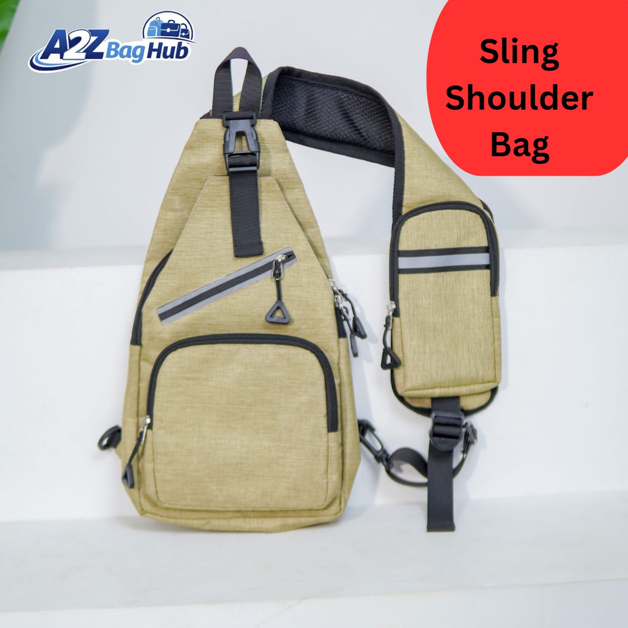Sling Shoulder Bag( Olive Green)